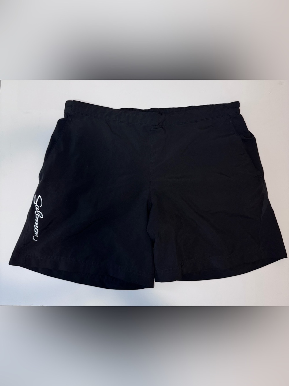 Salomon Men’s Size M Actilite Running Shorts Black Drawstring Waist Pockets